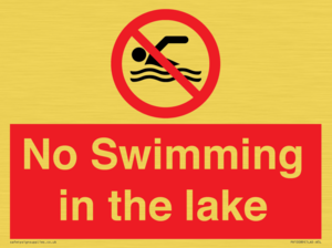 No Swimming in the lake